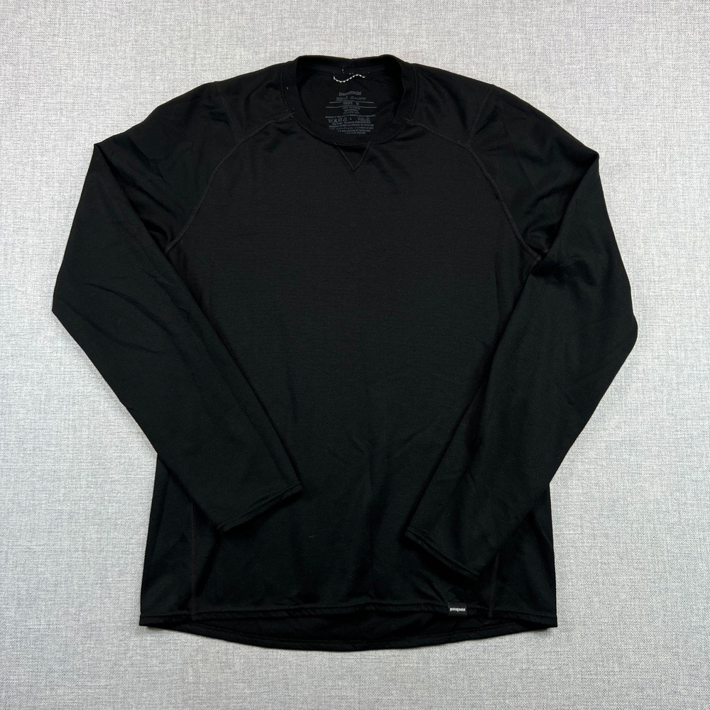 Patagonia Capilene 3 Midweight 1/4 Zip Polartec‎ Baselayer Men M Black Gorpcore